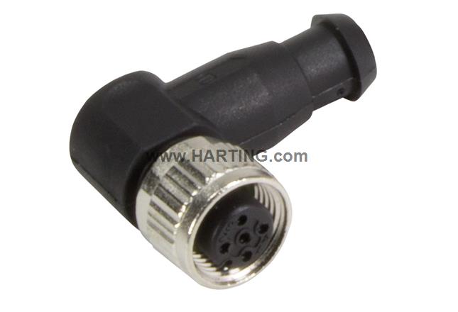 M12 A5 angled female unshld