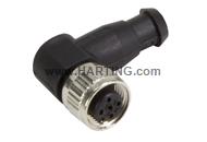 M12 A5 angled female unshld