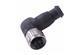 M12 A4 angled female LED unshld