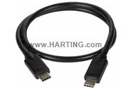 USBC 3.2Type G.2x2 C-cable,2xIP20,0,5m