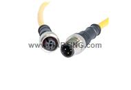 M12 A-cod 4-pol st/st m/f PUR 0.5m
