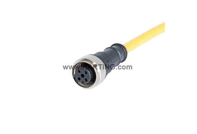 M12 A-cod 4-pol st/- f/- PVC 2m