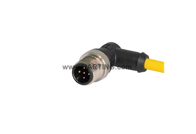 M12 A-cod 5-pol an/- m/- PVC 10m