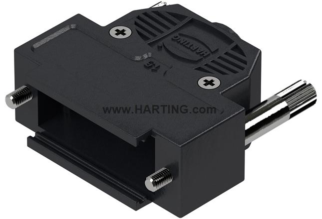 D-Sub 15P plast hood 1str-ent kn M3 l