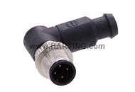 M12 A-cod 4P Male Angled 45°