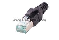 DualBoot RJ45 PP IP20 Cat.6A 8pol black