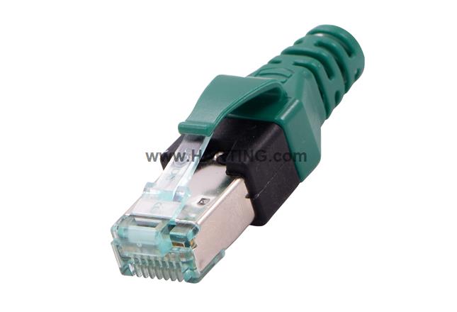 DualBoot RJ45 PP IP20 Cat.6A 8pol green