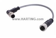 M12 A-cod 4-pol st /an f /m PVC 1.00m