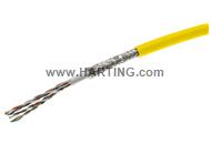 4x2xAWG 26/7 S/FTP Cat.7 PUR, yellow