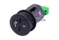 Dual USB Charger 24V/5V 2x3,0A