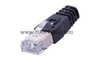 RJ Ind.RJ45 IP20GigalCompCat.6A 8p black