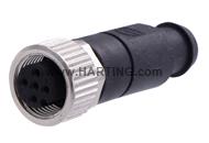 M12 A-cod 5P Female Straight