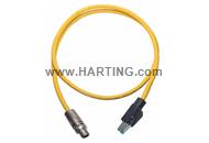 RJ45 - M12 x-code Cable Assy 3,5m PVC