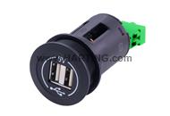 Dual USB Charger 24V/5V 2x2,4A