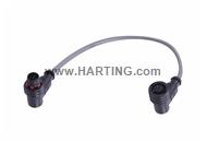 M12 A-cod 4-pol an/an m/f  PPi PVC 1.0m
