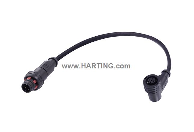 M12 A-cod 3-pol st/an m/f PPi PUR 1.0m