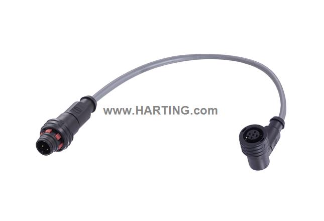 M12 A-cod 3-pol st/an m/f PPi PVC 5.0m