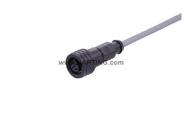 M12 A-cod 3-pol st/- f/- PPi PVC 1.0m