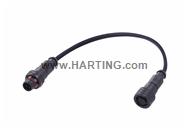 M12 A-cod 3-pol st/st m/f PPi PUR 5.0m