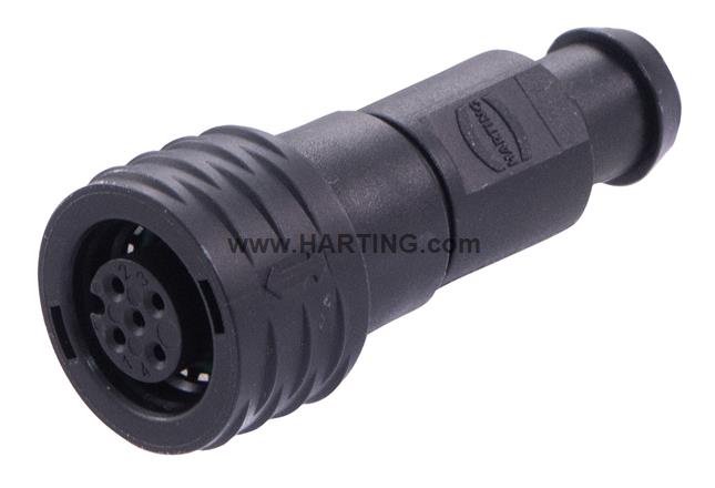 M12 PP outer straight female 4-pole OM u