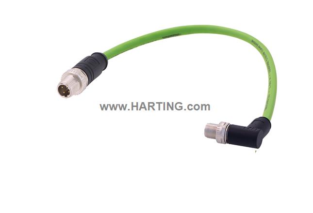 M12 D-cod 4-pol st/an m/m PUR 5.0m