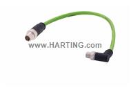 M12 D-cod 4-pol st/an m/m PUR 5.0m