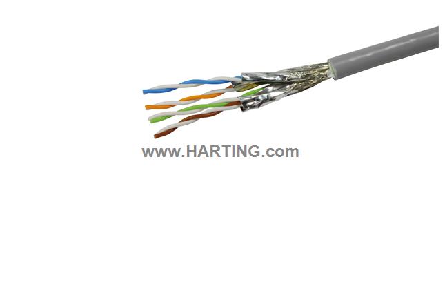 HARTING IE Cat.6A 4x2xAWG26/7 PUR grey