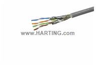 HARTING IE Cat.6A 4x2xAWG26/7 PUR grey