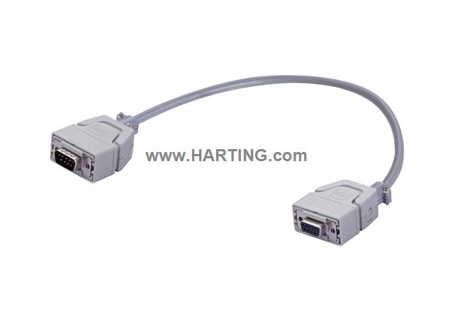 D-Sub PushPull 9 pol, MA/FE, PUR,L=5m