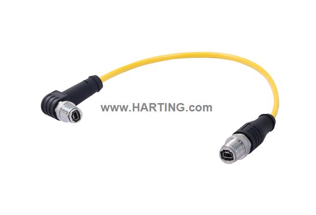 SPE M12 an down - st 2xAWG22/7 PUR 35m