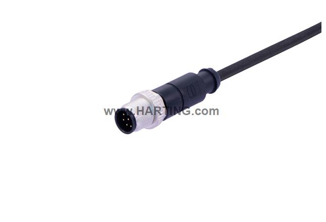 M12 A-cod 8-pole st/- m/- PUR 7.5m