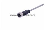 M12 A-cod 8-pole st/- f/- PVC 1.0m