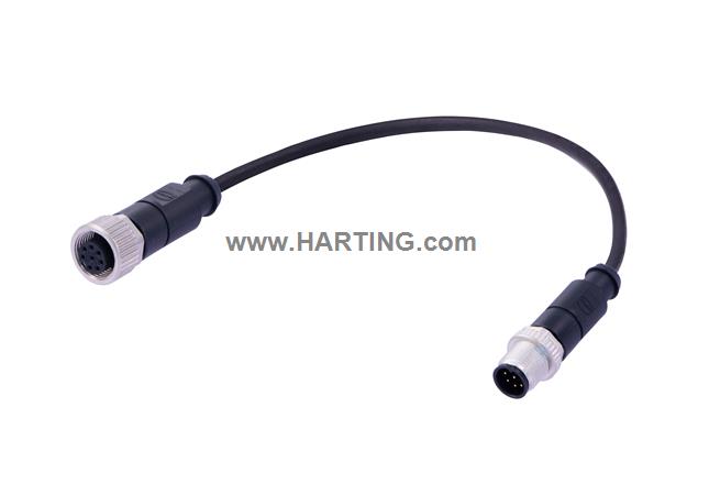 M12 A-cod 8-pole st/st m/f PUR 1.5m
