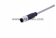 M12 A-cod 8-pole st/- m/- PVC 1.0m