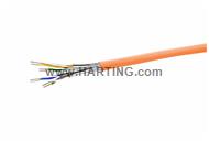 4x2xAWG 26/7 S/FTP Cat.5e FRNC, orange