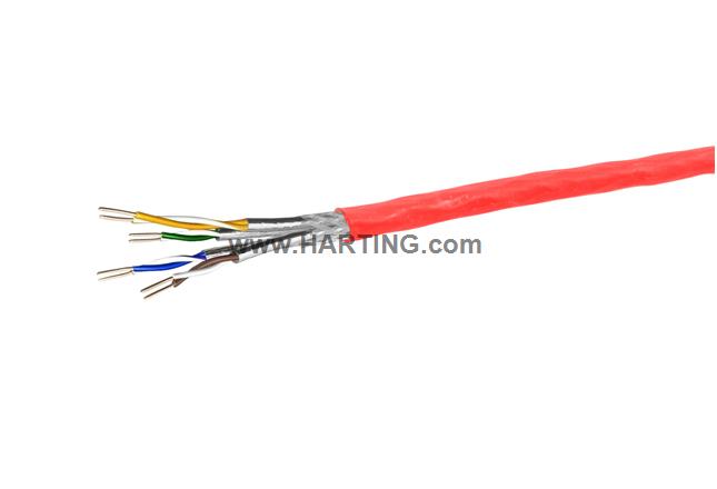4x2xAWG 26/7 S/FTP Cat.7 FRNC, red