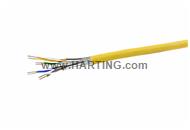 4x2xAWG 26/7 S/FTP Cat.7 FRNC, yellow
