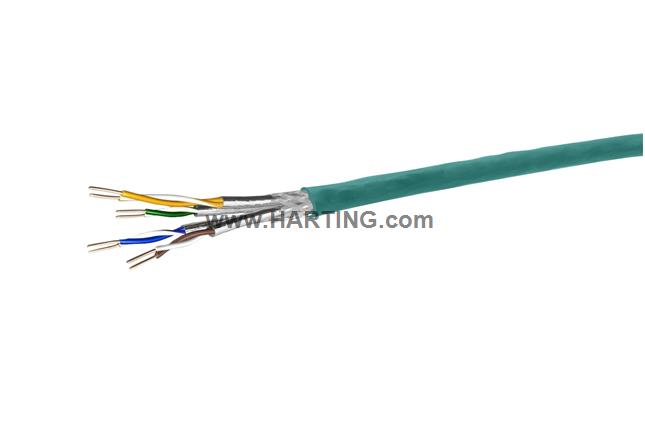 4x2xAWG 26/7 S/FTP Cat.7 FRNC, green