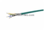 4x2xAWG 26/7 S/FTP Cat.7 FRNC, green