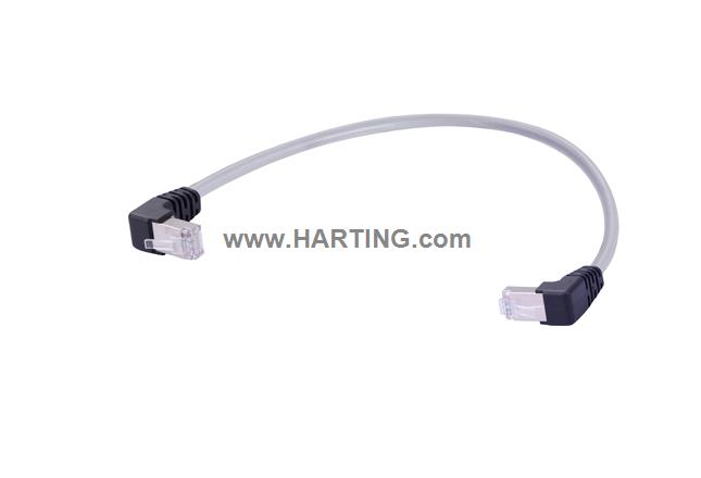 RJ45 Eco-I 90°-D U/FTP Cat.6A LSZH 5.0m