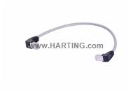 RJ45 Eco-I 90°-D U/FTP Cat.6A LSZH 3.0m