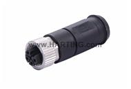 M12 Power K-cod 4+PE st/- f/- scr