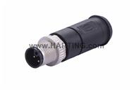 M12 Power K-cod 4+PE st/- m/- scr