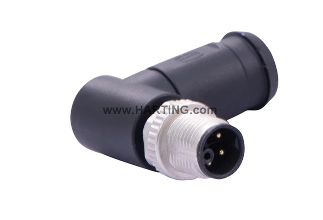 M12 Power K-cod 4+PE an/- m/- 0° scr