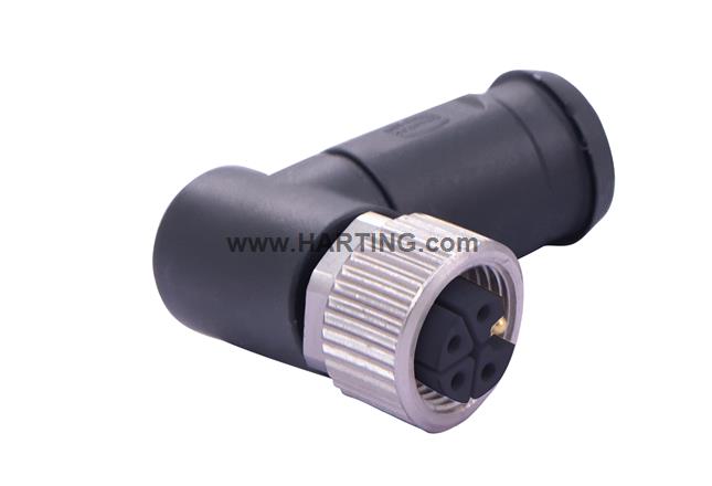 M12 Power K-cod 4+PE an/- f/- 0° scr