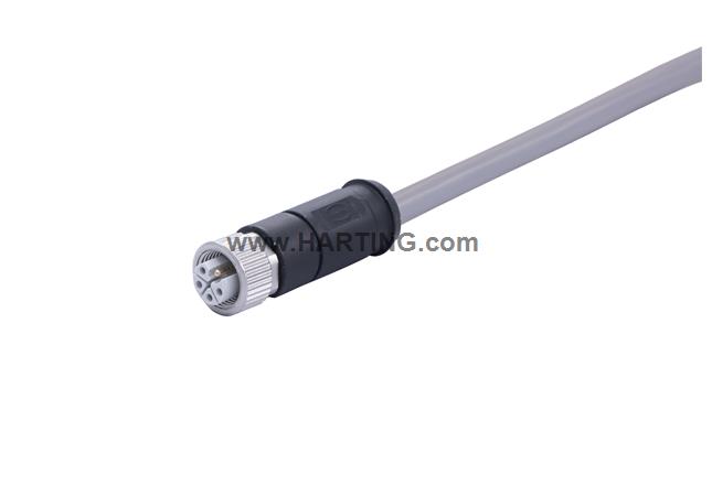 M12 L-cod 4+FE st/- f/- PUR 10m