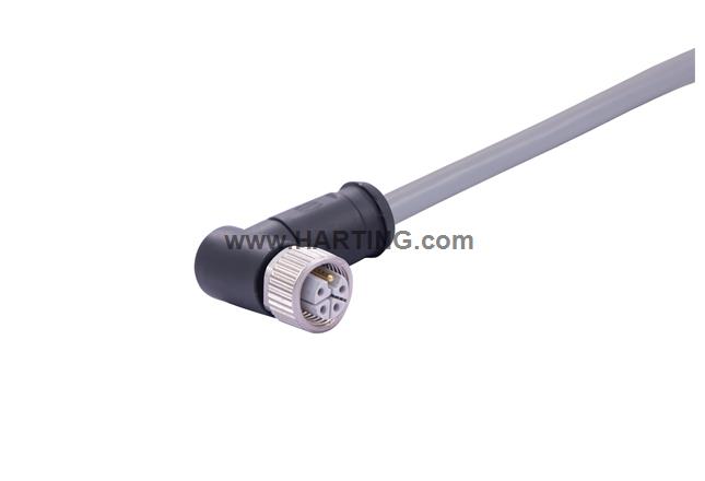 M12 L-cod 4+FE an/- f/- PUR 1.5m