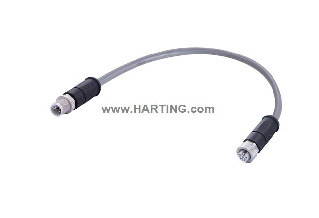 M12 L-cod 4+FE st/st f/m PUR 1.0m