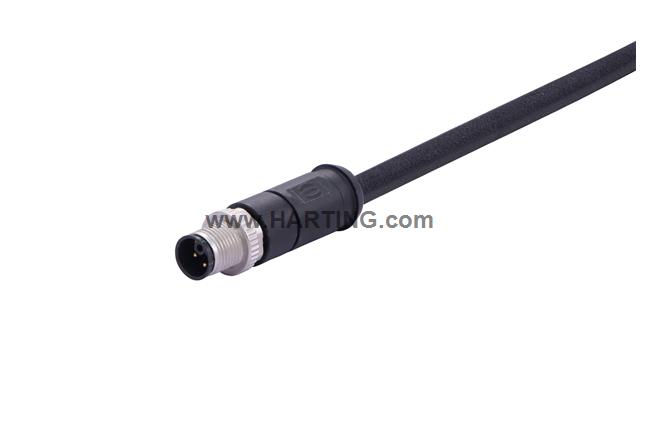 M12 L-cod 4-pol st/- m/- PUR 5.0m