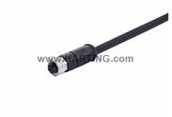 M12 L-cod 4-pol st/- f/- PUR 1.0m